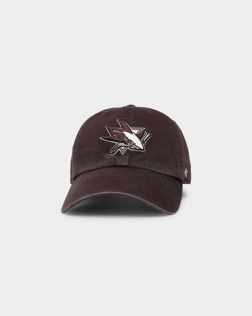 47 Brand San Jose Sharks Clean Up Strapback Brown