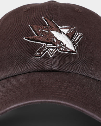 47 Brand San Jose Sharks Clean Up Strapback Brown