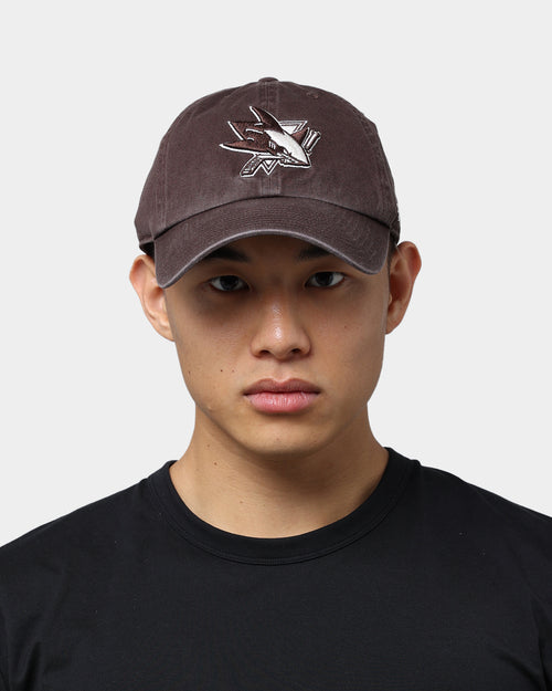 47 Brand San Jose Sharks Clean Up Strapback Brown