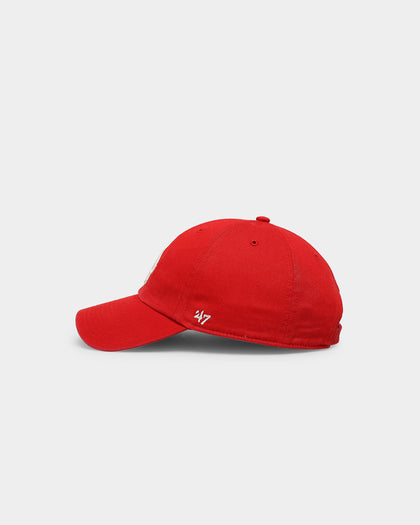 47 Brand Los Angeles Dodgers Clean Up Strapback Red/Natural