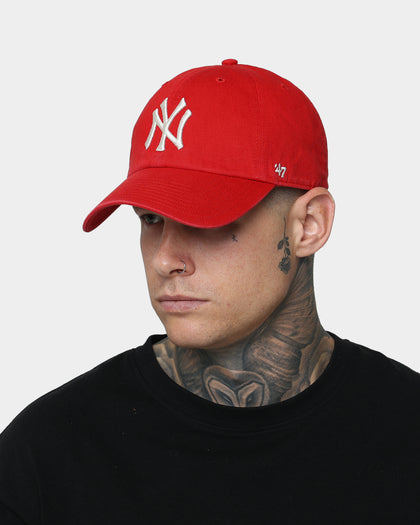 47 Brand New York Yankees 'Chili Red' Clean Up Strapback Red/Natural