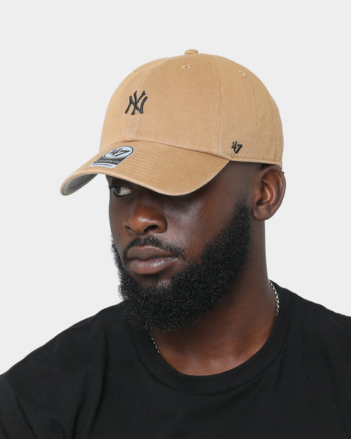 47 Brand New York Yankees Base Runner Clean Up Strapback Camel