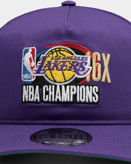 New Era Los Angeles Lakers 16X Champs CRC Old Golfer Snapback Purple/OTC