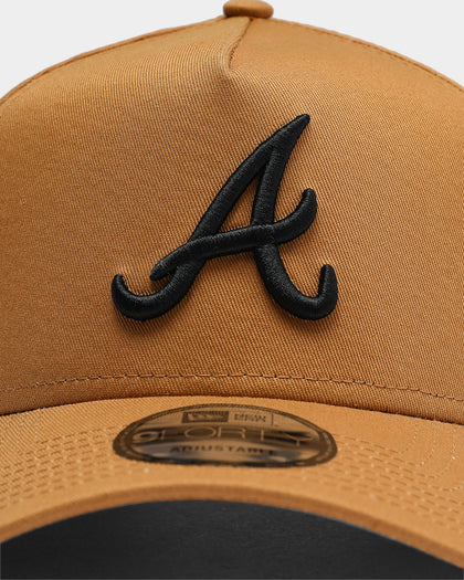 New Era Atlanta Braves 9FORTY A-Frame Snapback Wheat/Black