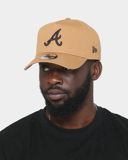 New Era Atlanta Braves 9FORTY A-Frame Snapback Wheat/Black