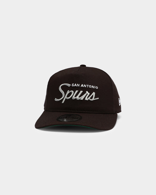 New Era San Antonio Spurs Script Old Golfer Snapback Black