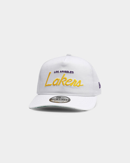 New Era Los Angeles Lakers Script Old Golfer Snapback White