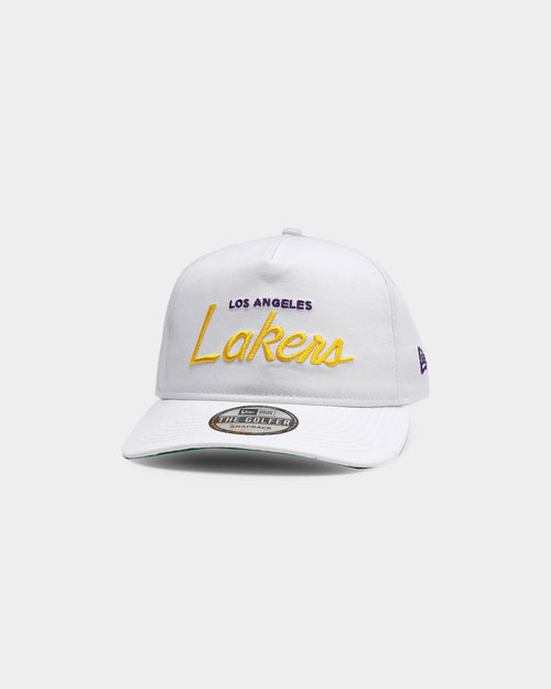 New Era Los Angeles Lakers Script Old Golfer Snapback White