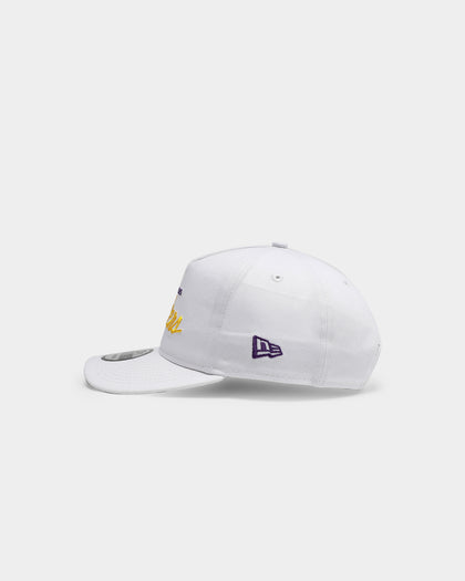 New Era Los Angeles Lakers Script Old Golfer Snapback White