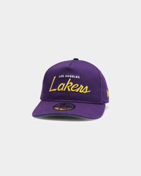 New Era Los Angeles Lakers Script Old Golfer Snapback Purple