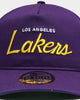 New Era Los Angeles Lakers Script Old Golfer Snapback Purple