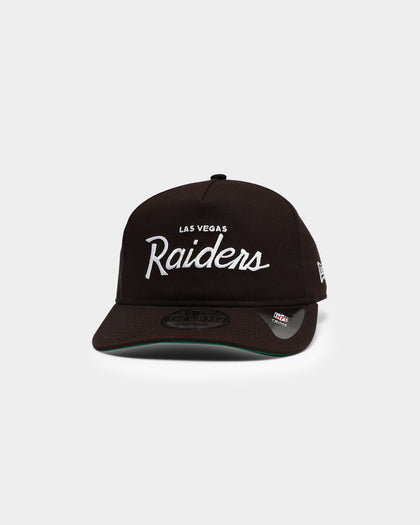 New Era Raiders Script Old Golfer Snapback Black