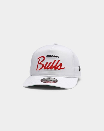 New Era Chicago Bulls Script Old Golfer Snapback White