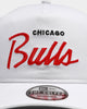 New Era Chicago Bulls Script Old Golfer Snapback White