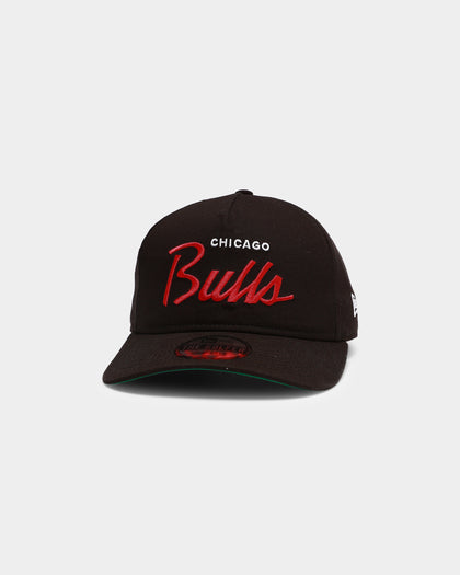 New Era Chicago Bulls Script Old Golfer Snapback Black