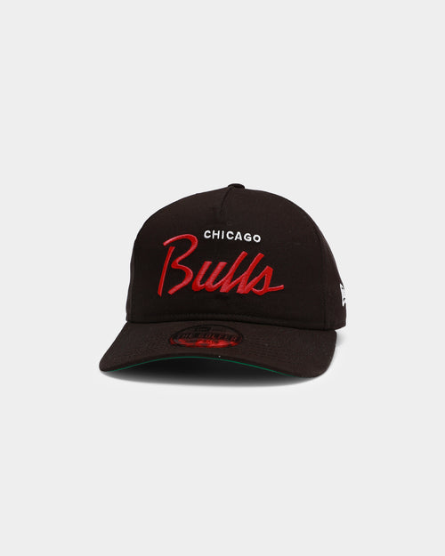 New Era Chicago Bulls Script Old Golfer Snapback Black