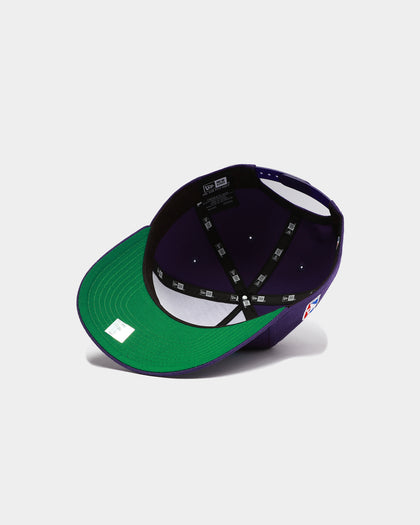 New Era Charlotte Hornets Script Old Golfer Snapback Purple