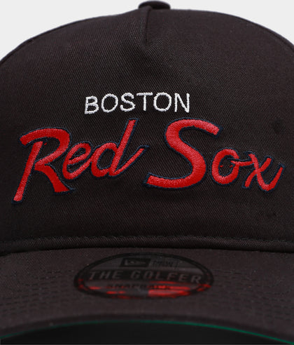 New Era Boston Red Sox Script Old Golfer Snapback Navy