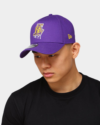New Era Los Angeles Lakers OTC Drip 9FORTY A-Frame Snapback Purple/Yellow