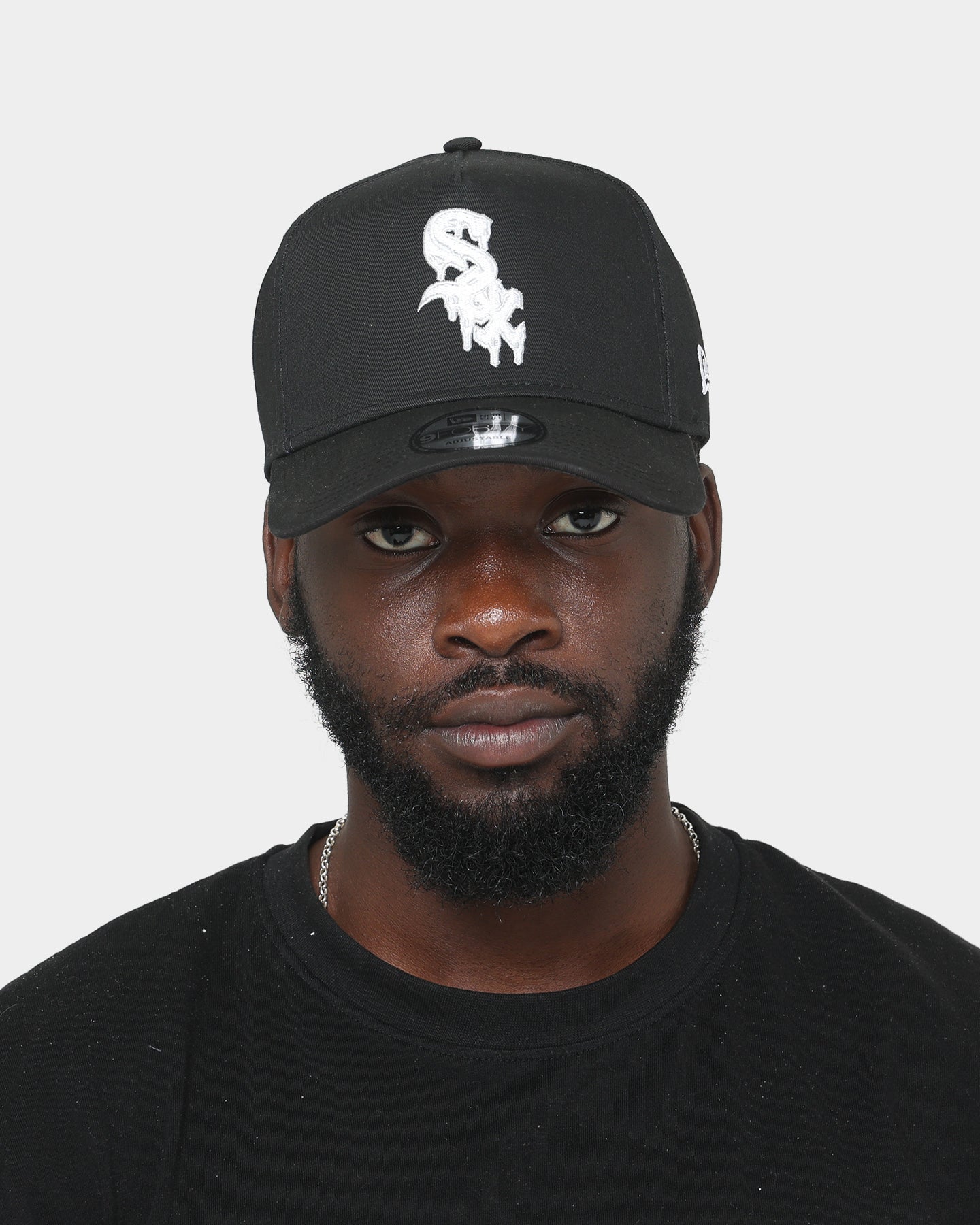 New Era Chicago White Sox Drip Logo 9FORTY A-Frame Snapback Black