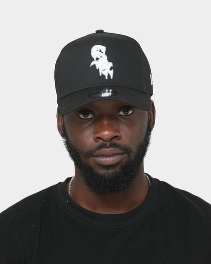 New Era Chicago White Sox Drip Logo 9FORTY A-Frame Snapback Black