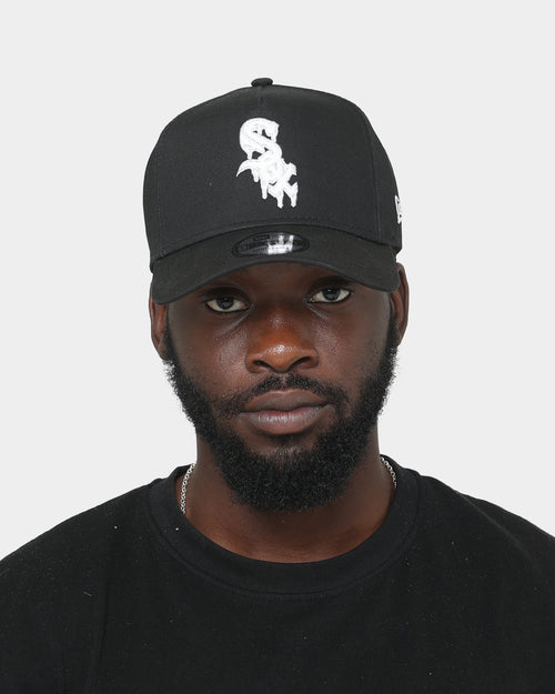 New Era Chicago White Sox Drip Logo 9FORTY A-Frame Snapback Black