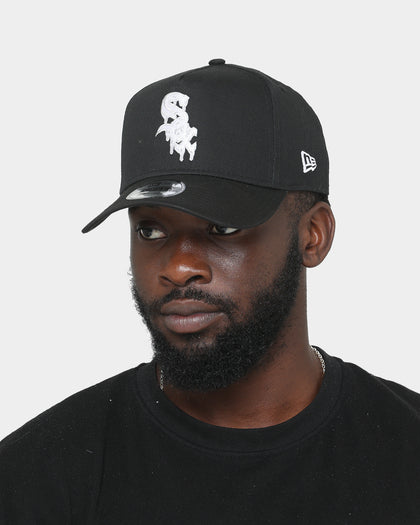 New Era Chicago White Sox Drip Logo 9FORTY A-Frame Snapback Black