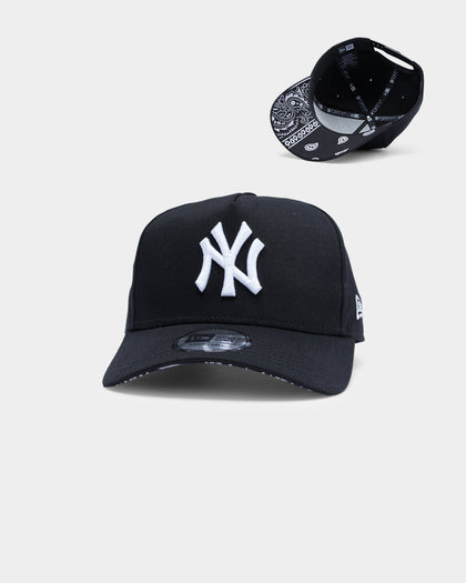 New Era New York Yankees Paisley Under Visor 9FORTY K-Frame Snapback Black/White