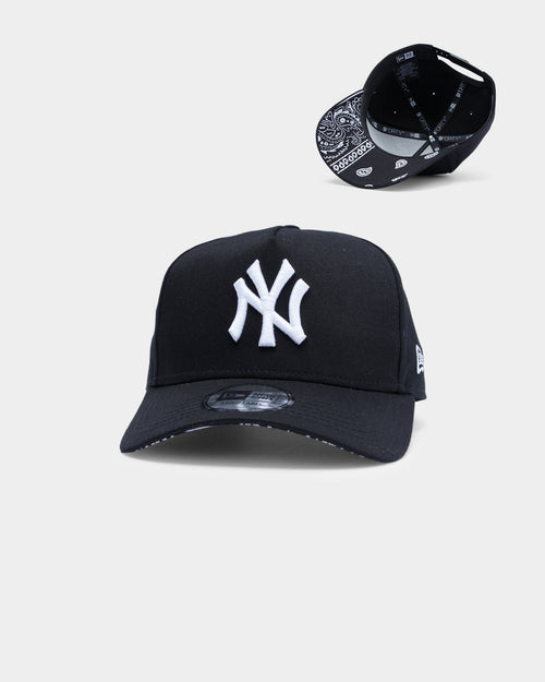 New Era New York Yankees Paisley Under Visor 9FORTY K-Frame Snapback Black/White