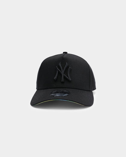 New Era New York Yankees Black Heat Map Undervisor 9FORTY A-Frame Strapback Black/Heat Map