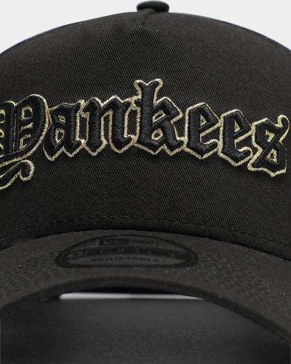 New Era New York Yankees Goth 9FORTY A-Frame Snapback Black/Gold