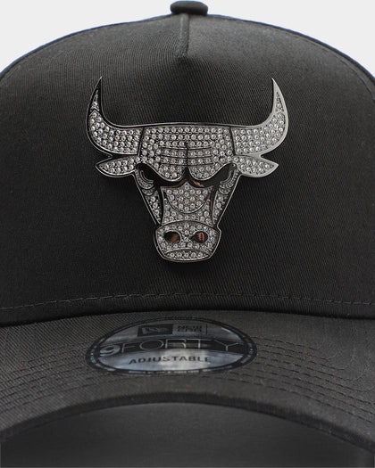 New Era Chicago Bulls 'Diamante' 9FORTY A-Frame Snapback Black/Silver
