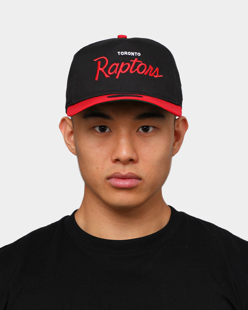 New Era Toronto Raptors 2-Tone Script Old Golfer Snapback Black/Red