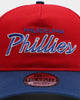 New Era Philadelphia Phillies 2-Tone Script Old Golfer Snapback Red/Blue