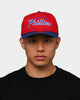New Era Philadelphia Phillies 2-Tone Script Old Golfer Snapback Red/Blue