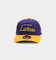 New Era Los Angeles Lakers 2-Tone Script Old Golfer Snapback Purple/Yellow
