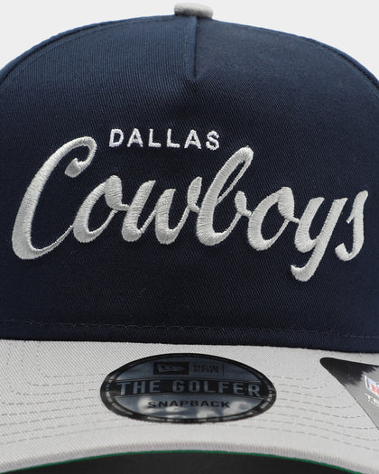 New Era Dallas Cowboys 2-Tone Script Old Golfer Snapback Navy/Grey
