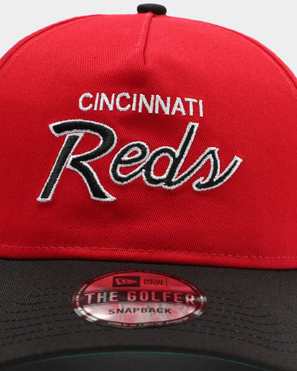 New Era Cincinnati Reds 2-Tone Script Old Golfer Snapback Red/Black