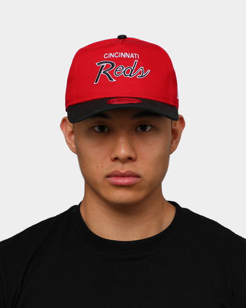 New Era Cincinnati Reds 2-Tone Script Old Golfer Snapback Red/Black
