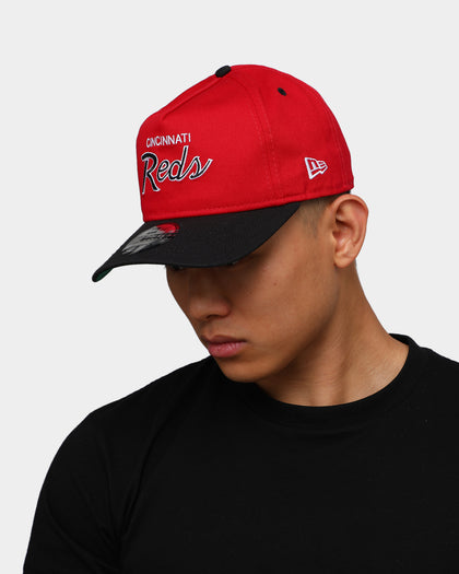 New Era Cincinnati Reds 2-Tone Script Old Golfer Snapback Red/Black