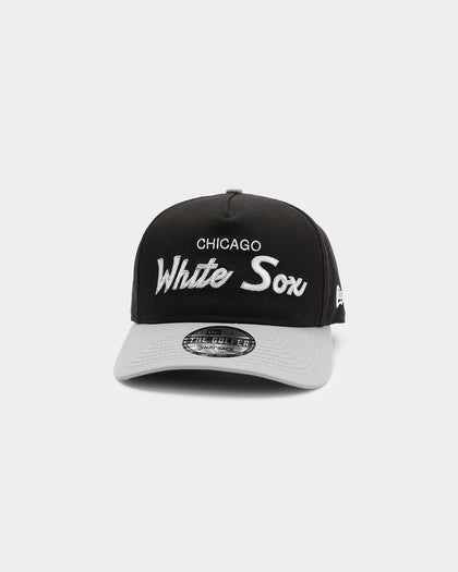 New Era Chicago White Sox 2-Tone Script Old Golfer Snapback Black/Grey