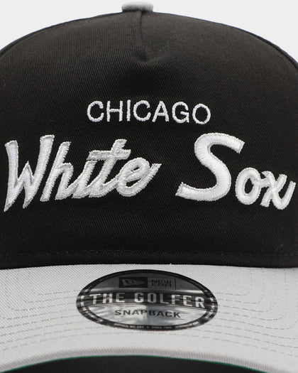 New Era Chicago White Sox 2-Tone Script Old Golfer Snapback Black/Grey