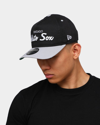 New Era Chicago White Sox 2-Tone Script Old Golfer Snapback Black/Grey
