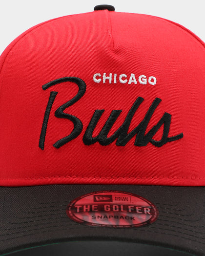 New Era Chicago Bulls 2-Tone Script Old Golfer Snapback Red/Black