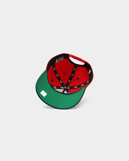 New Era Chicago Bulls 2-Tone Script Old Golfer Snapback Red/Black