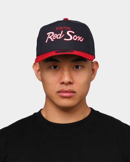 New Era Boston Red Sox 2-Tone Script Old Golfer Snapback Navy/Red