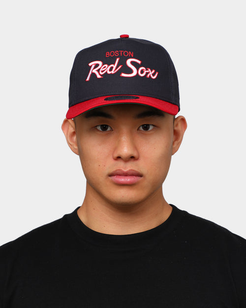 New Era Boston Red Sox 2-Tone Script Old Golfer Snapback Navy/Red