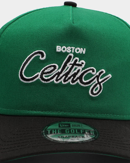 New Era Boston Celtics 2-Tone Script Old Golfer Snapback Green/Black