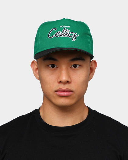 New Era Boston Celtics 2-Tone Script Old Golfer Snapback Green/Black