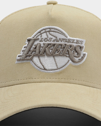 New Era Los Angeles Lakers Cord 9FORTY A-Frame Snapback Stone